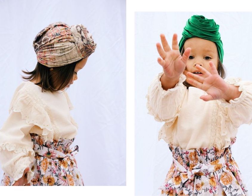 Naducaa head scarves on little girls