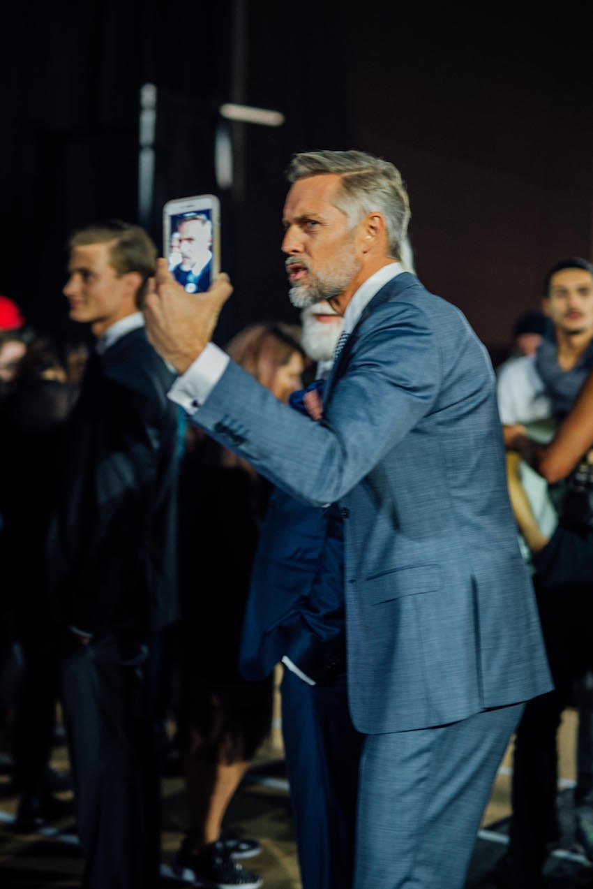 Behind the Scenes at Parker & Co, Father and son selfie, Perth Fashion Festival