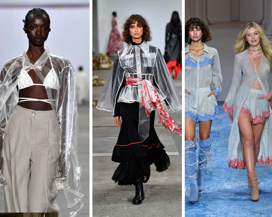 Sheer transparent fabrics are trending