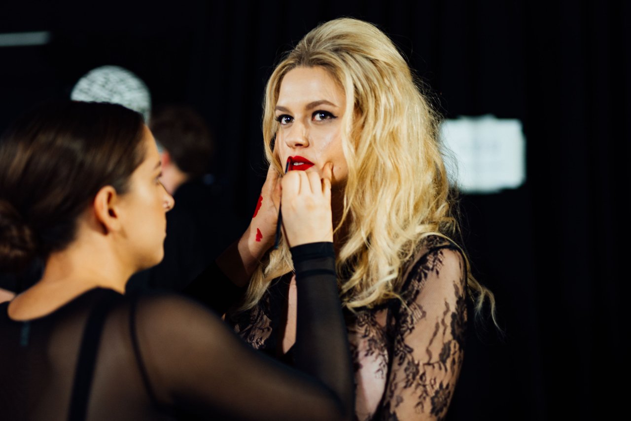 Backstage at the Wheels and Dollbaby clsoing night finale at the Telstra Perth Fashion Festival 2017