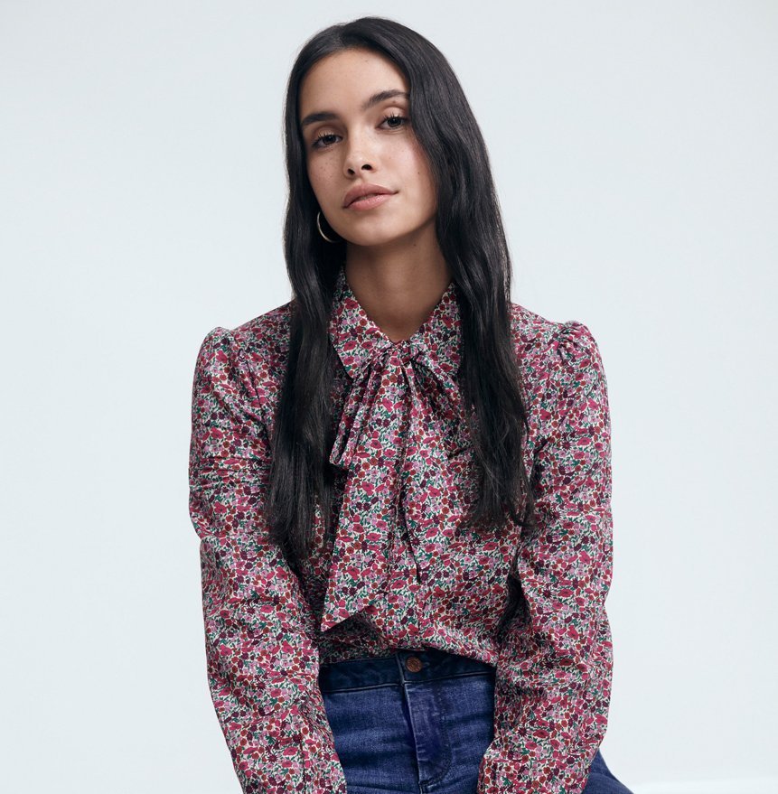 Floral workwear blouse
