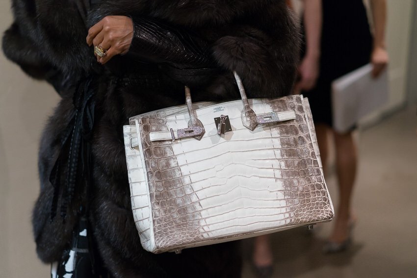 Designer Birkin handbag