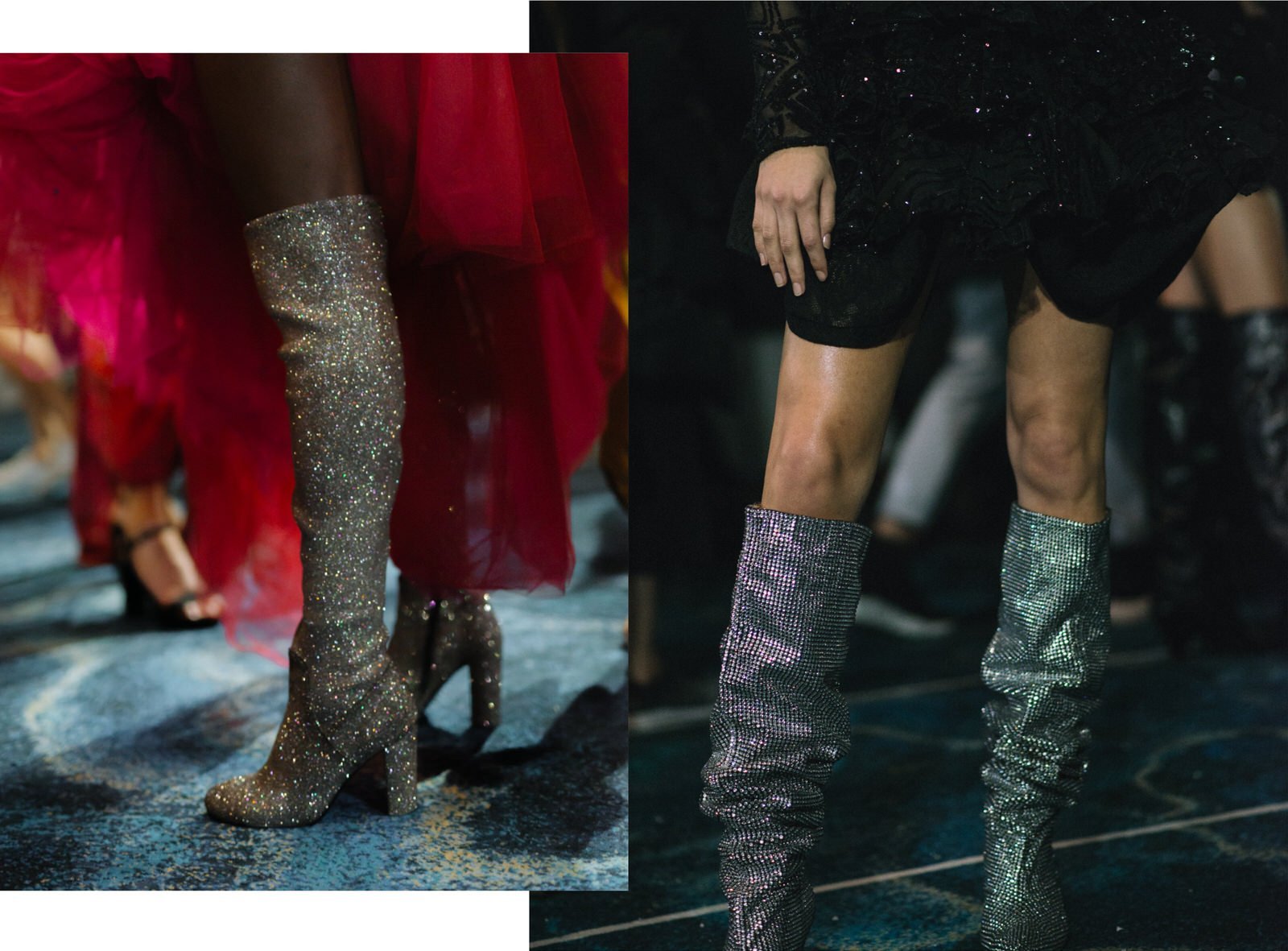 Runway trend silver boots